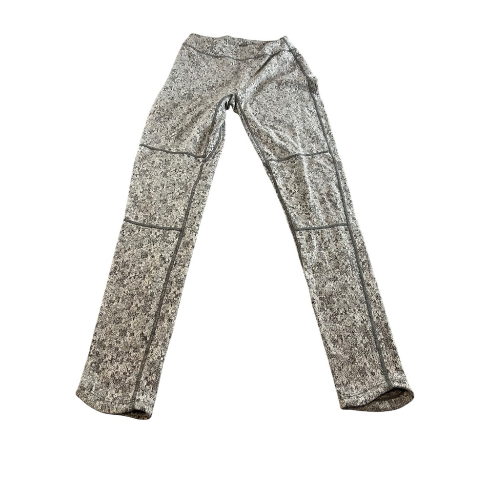 Gymshark Dry Womens Small Grey white Athletic Leggings Workout Yoga Pants
